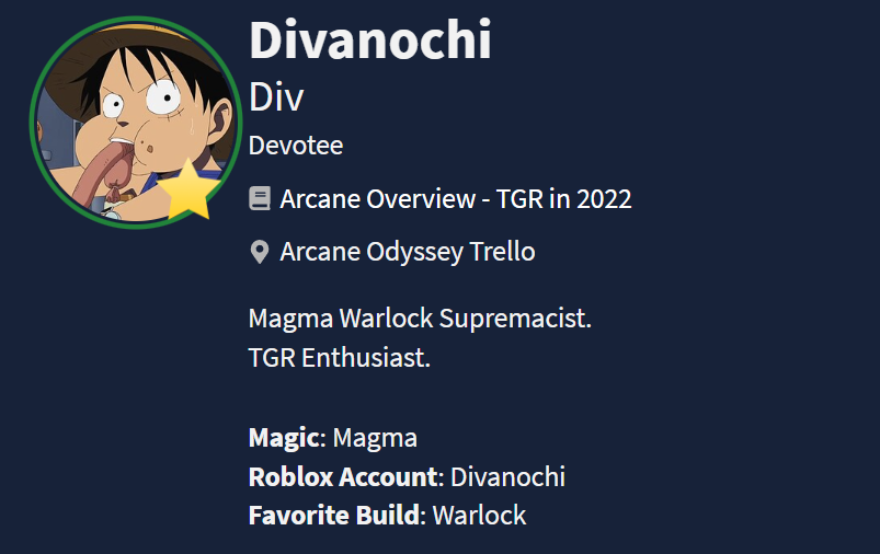 You can put your build in your profile now - Game Discussion - Arcane  Odyssey