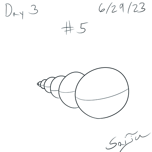 Saiju 30 Day Art Journey - Day 3 - Perspective With Overlaping Circles #5