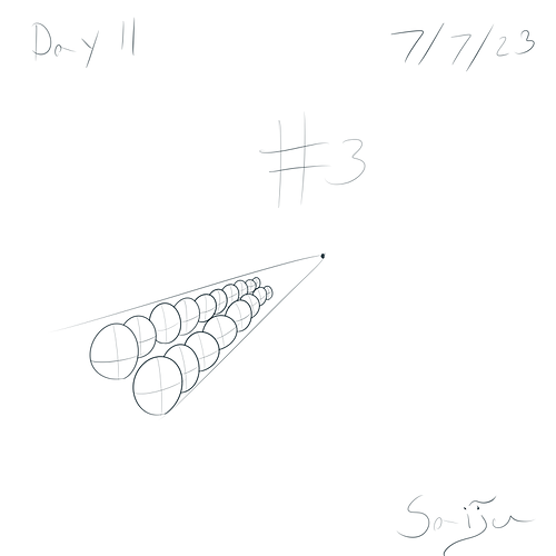 Saiju 30 Day Art Journey - Day 11 - 2 Side-by-Side Spheres #3