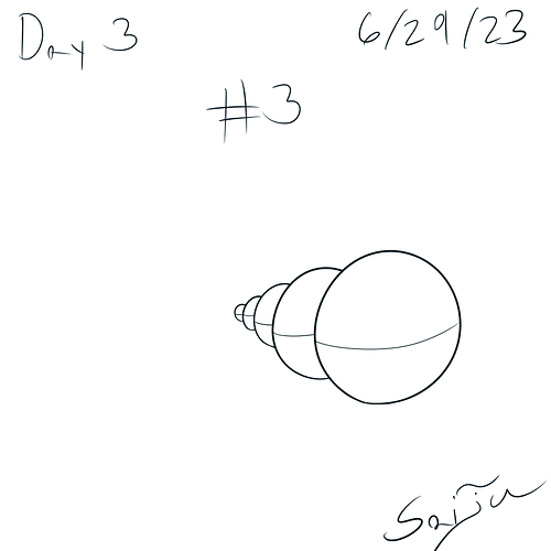 Saiju 30 Day Art Journey - Day 3 - Perspective With Overlaping Circles #3