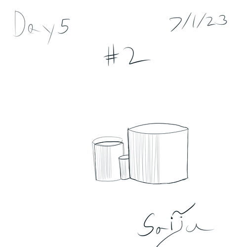 Saiju 30 Day Art Journey - Day 5 - Cylinders! #2