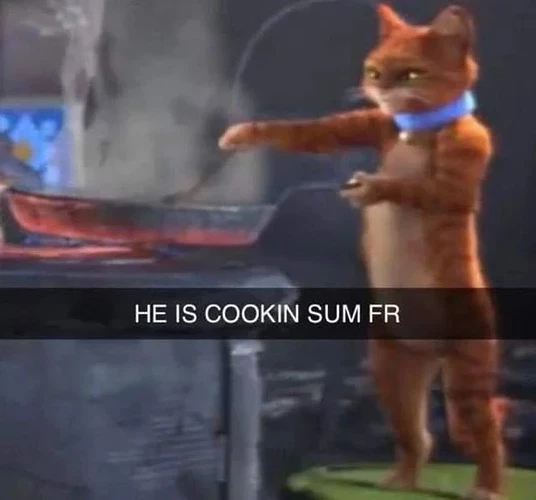 he cooks