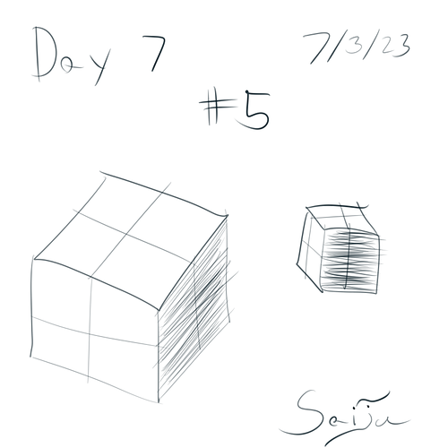 Saiju 30 Day Art Journey - Day 7 - 2 Floating Cubes #5