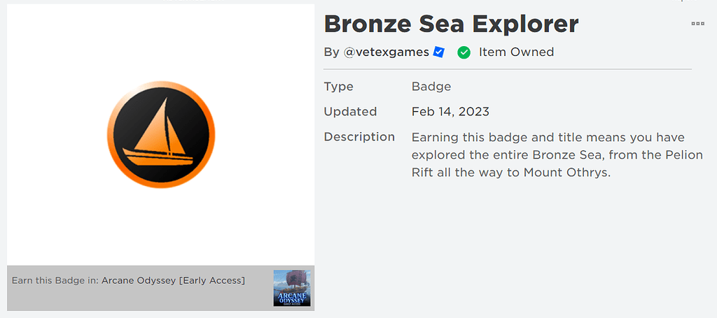 I Don T Have The Bronze Sea Explorer Title Bug Reports Arcane Odyssey