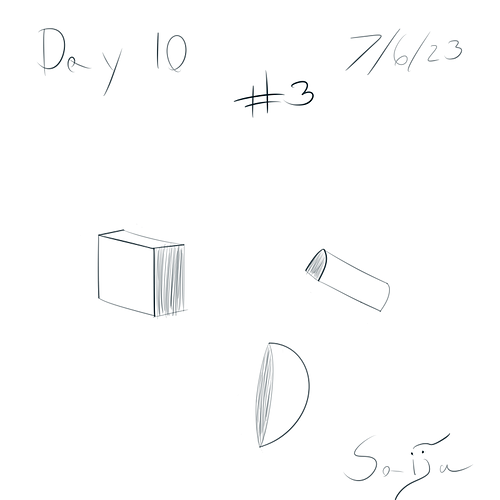 Saiju 30 Day Art Journey - Day 10 - 3 Shapes in Half #3