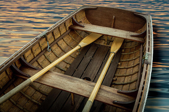 handcrafted-wooden-rowboat-with-oars-gary-s-chapman