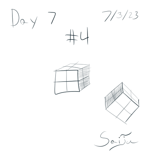 Saiju 30 Day Art Journey - Day 7 - 2 Floating Cubes #4