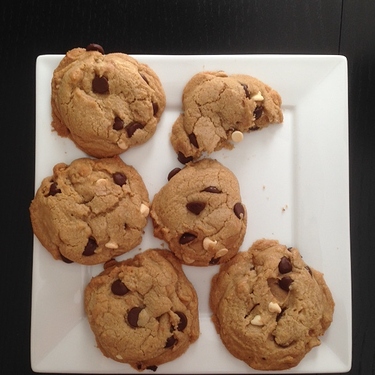 White & Milk Chocolate chip cookies