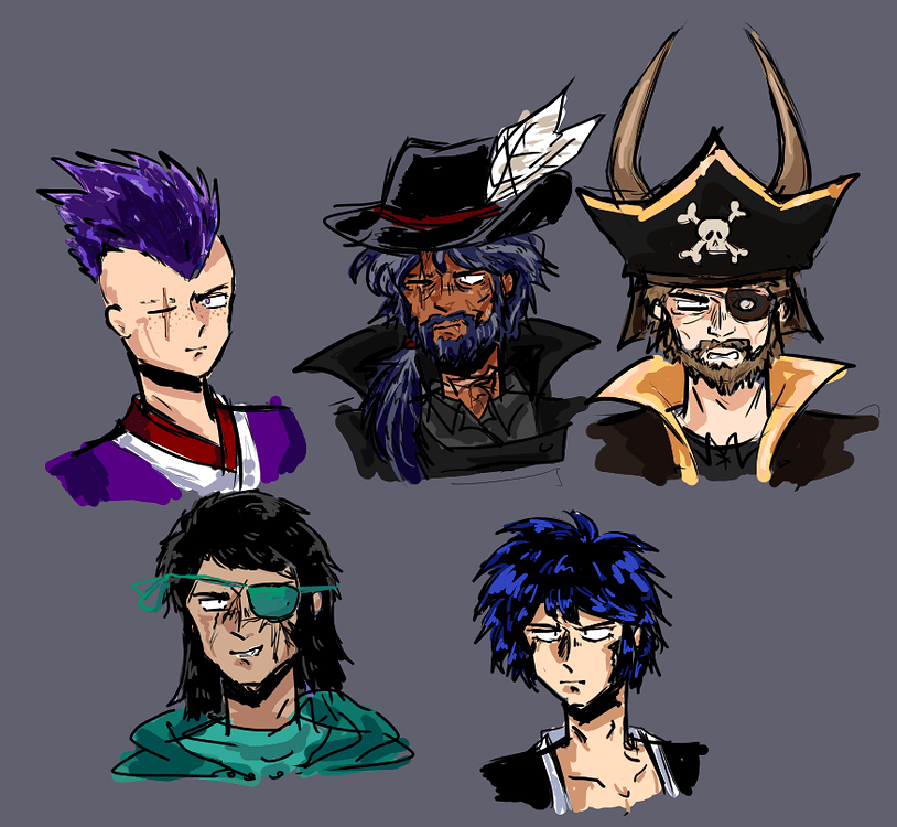 Another deckhand art by me, ft the captain Art Arcane Odyssey