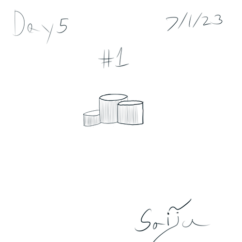 Saiju 30 Day Art Journey - Day 5 - Cylinders! #1