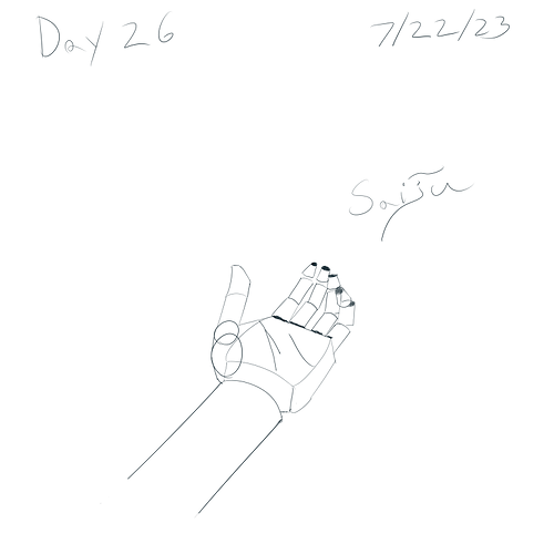 Saiju 30 Day Art Journey - Day 26 - A Hand