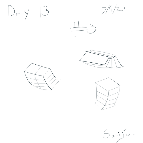 Saiju 30 Day Art Journey - Day 13 - Bendy Cubes #3