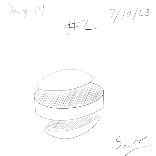 Saiju 30 Day Art Journey - Day 14 - Cut Spheres #2