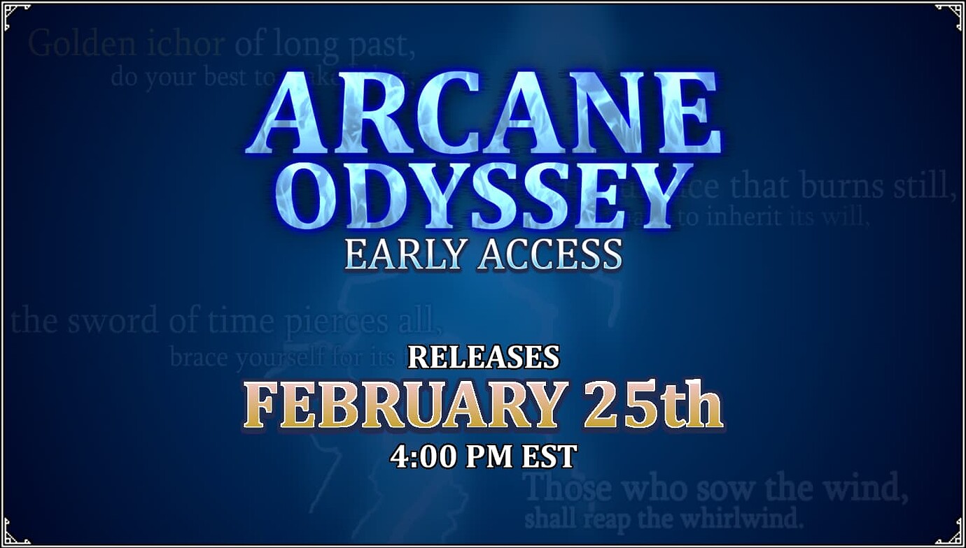 Arcane odyssey release date Game Discussion Arcane Odyssey