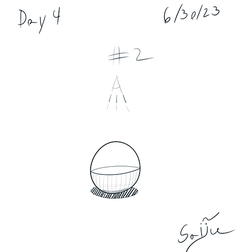 Saiju 30 Day Art Journey - Day 4 - Spheres with light and shadow #2