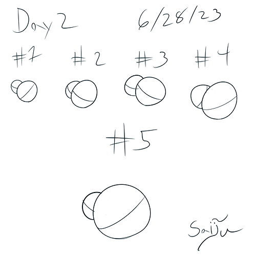 Saiju 30 Day Art Journey - Day 2 - 2 Overlaping Circles #1