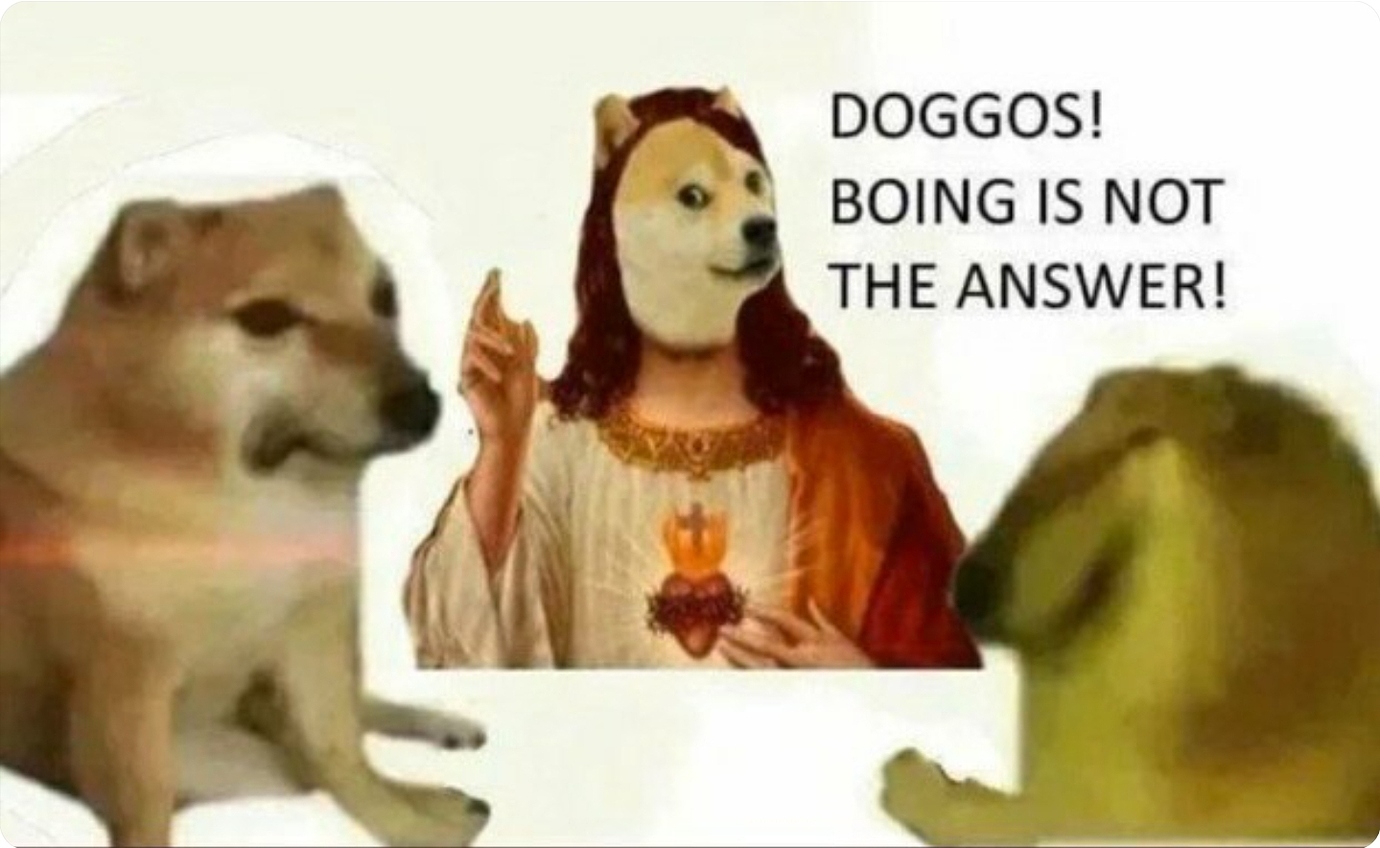 Мем боньк с собакой