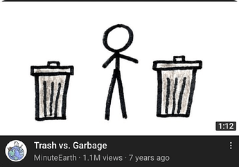 trash vs garbage