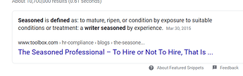seasoned writer