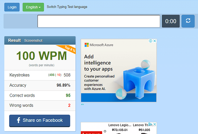 how tf 100wpm