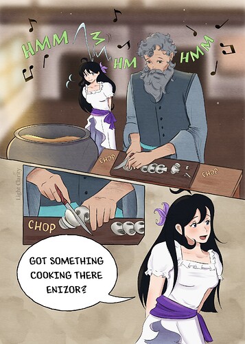 Enizor's signature dish.AO COMIC (Page 1).LC