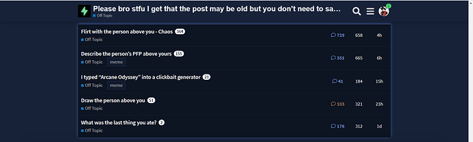 Ahh... Dear old Forum..