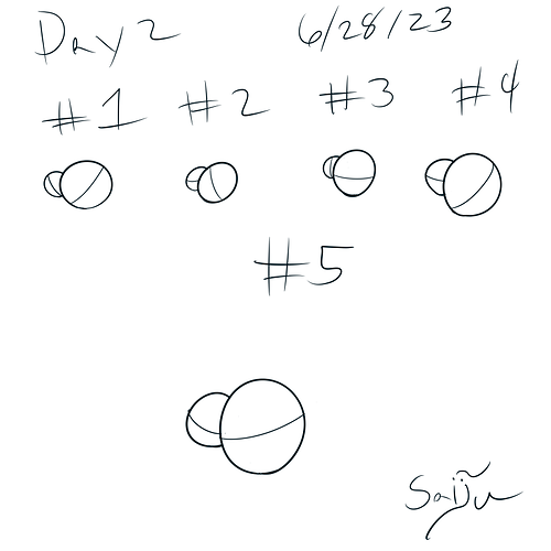 Saiju 30 Day Art Journey - Day 2 - 2 Overlaping Circles #2