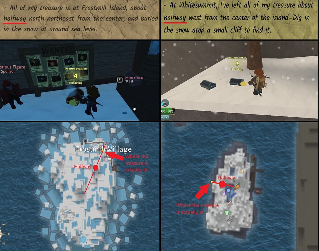 How to Find 2 Treasure Chart Locations at Whitesummit