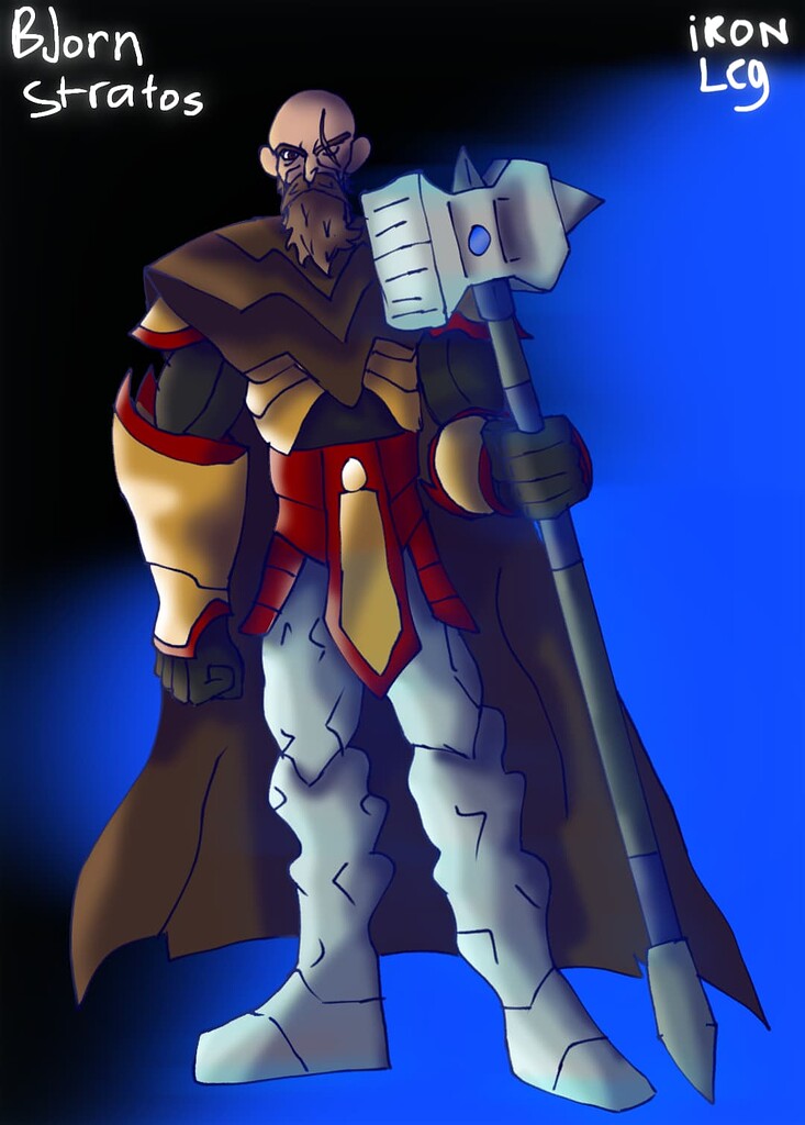 Literal Iron Leg Warlord (drew this for a friend) Art Arcane Odyssey