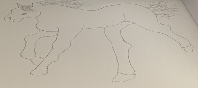 Evil and intimidating horse