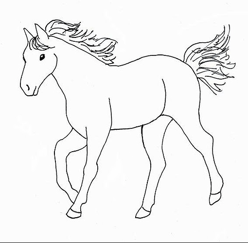 original evil and intimidating horse