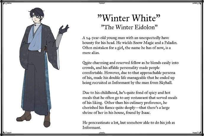 Winter White Reference Sheet, 1