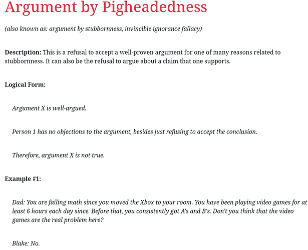 Pigheadedness