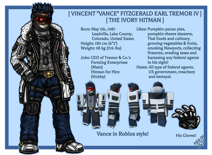 Vance Tremor - Character Sheet CASUAL