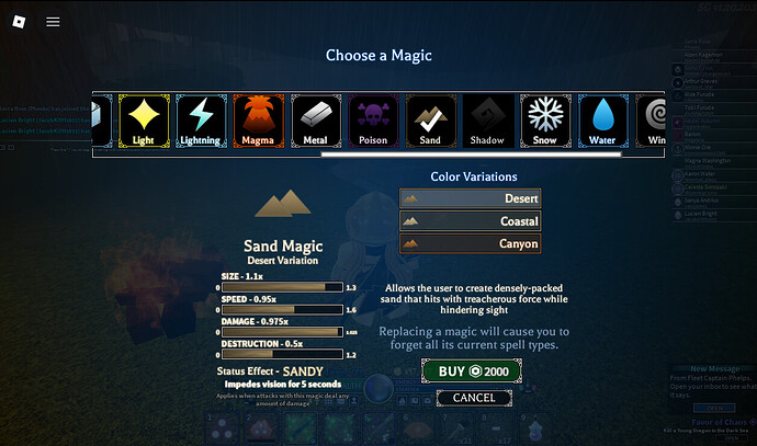 Question on Changing Magic Variants - Game Discussion - Arcane Odyssey