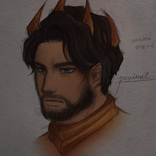 I wish I made him look more older 😬