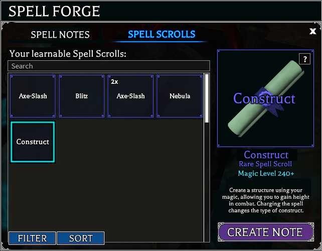 Spell Forge Screen