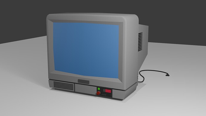 Old Cube TV Render
