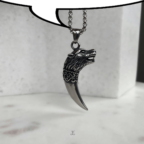 wolf necklace speech bubble