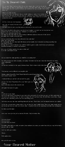 Letter of mother.