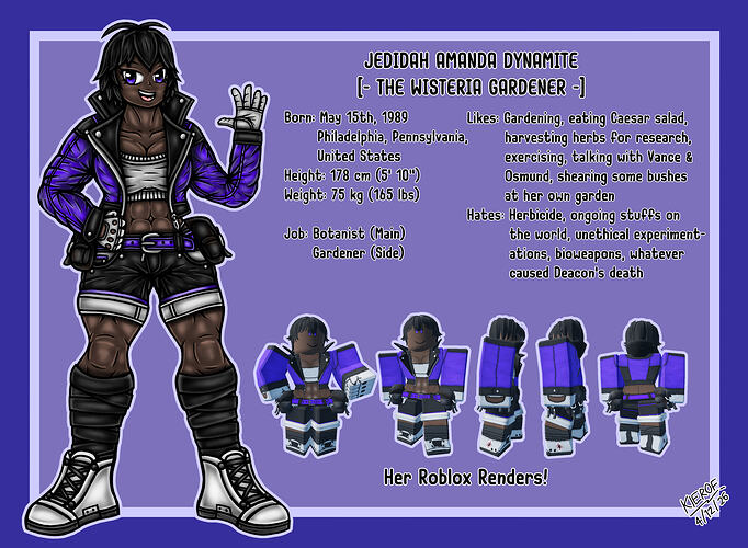 Jedidah Dynamite - Character Sheet CASUAL