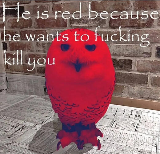 he is red