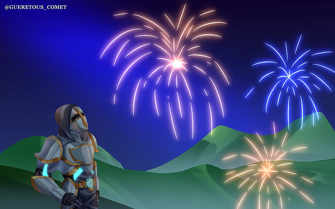 seeing fireworks and sky