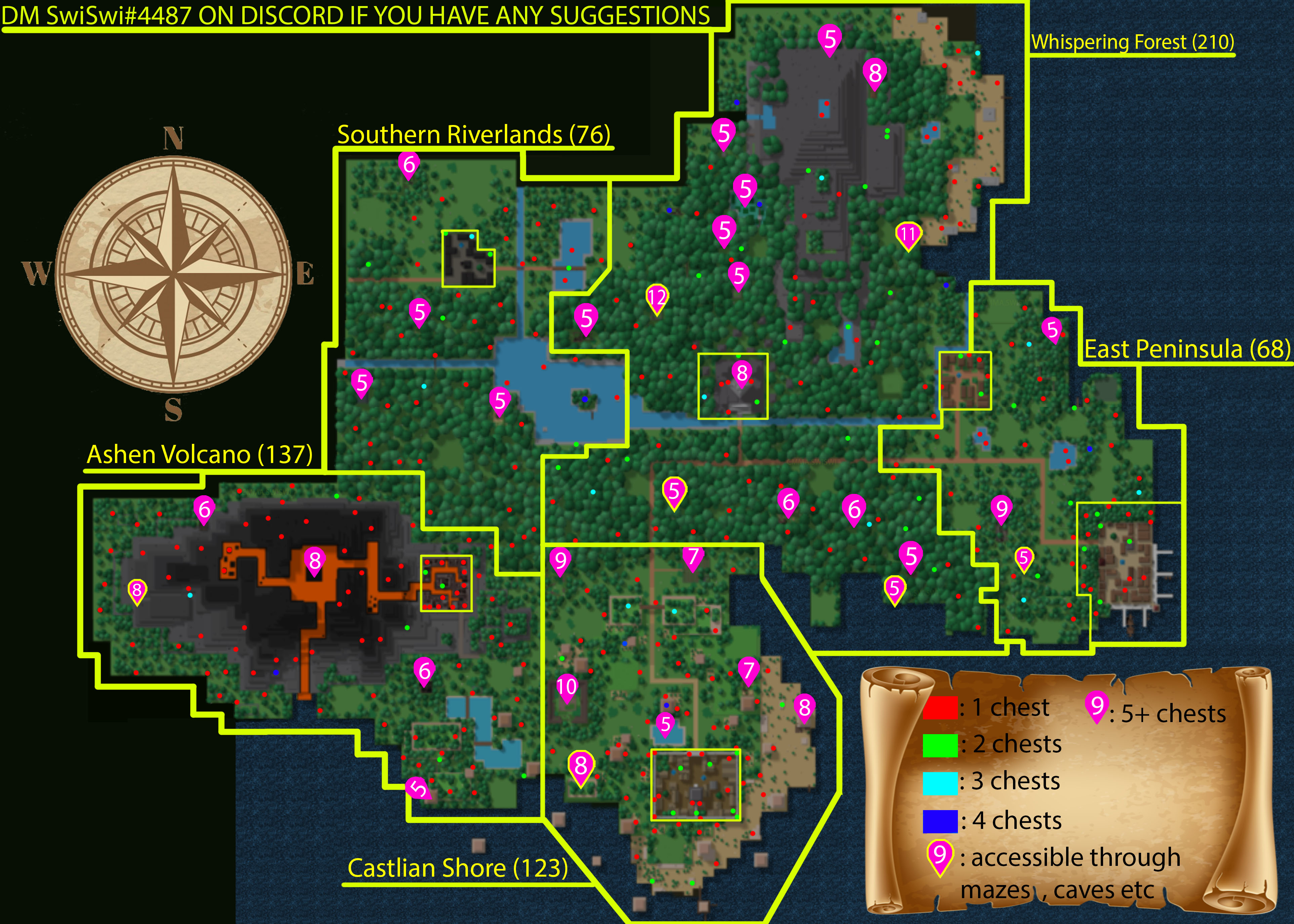 USEFUL] Map of chest hotspots! 💰 - Game Discussion - Arcane Odyssey