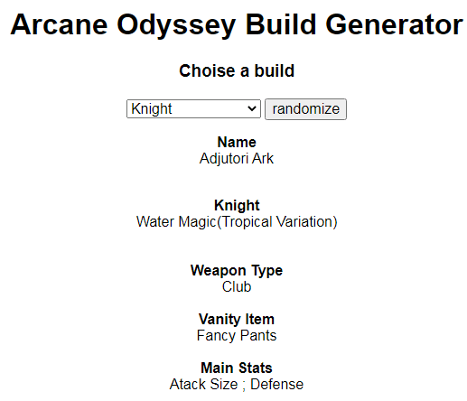 What stat build are you picking? - Game Discussion - Arcane Odyssey