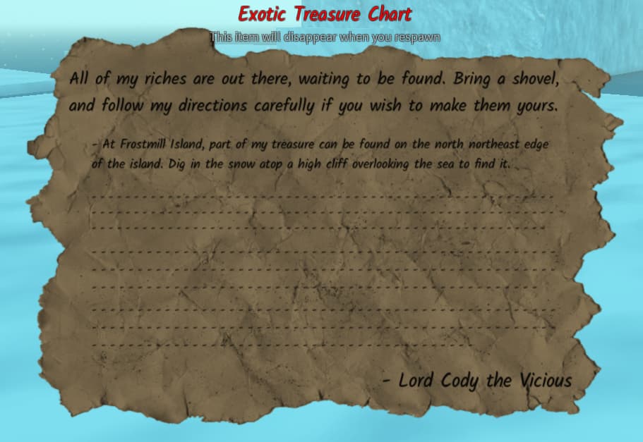 Treasure Charts, Arcane Odyssey Wiki