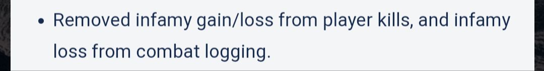 What do you guys think about infamy gain/loss being removed from kills ...