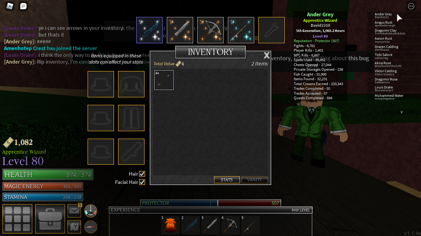 My inventory got wiped, not the files - Introduce Yourself - Arcane Odyssey
