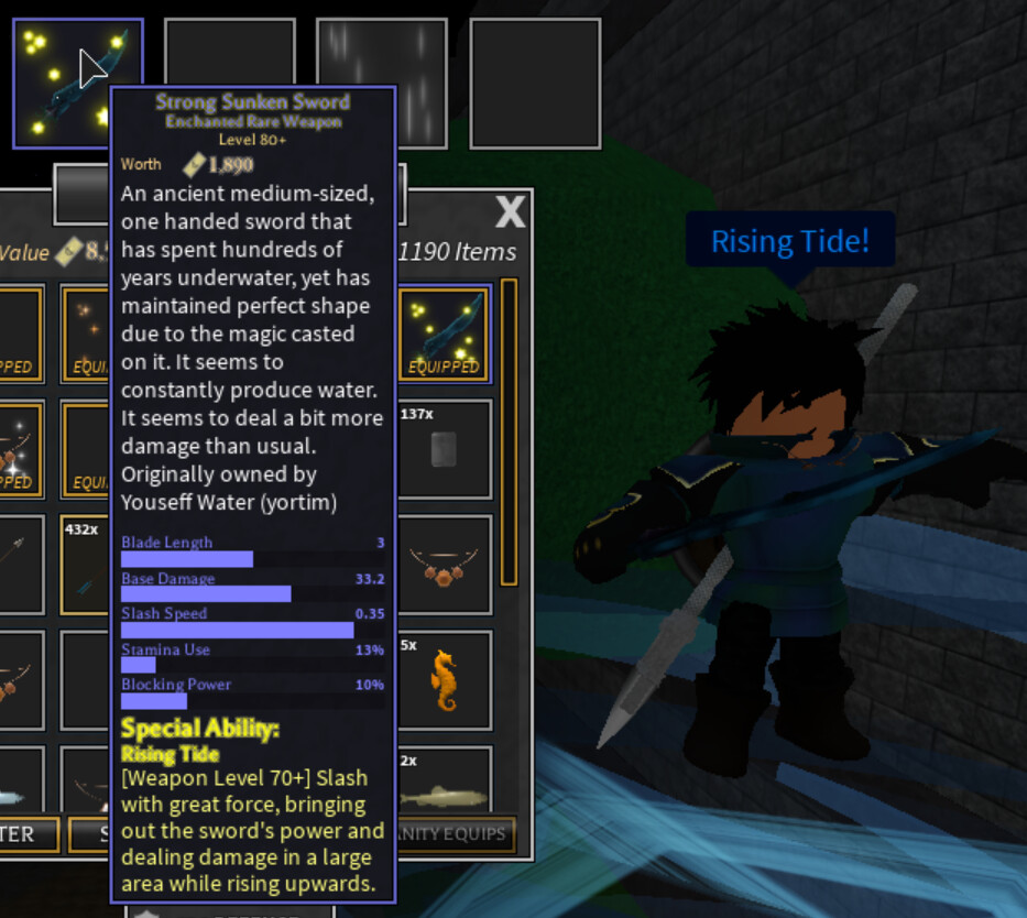 Trading Lvl 80 Strong Sunken Sword Marketplace Arcane