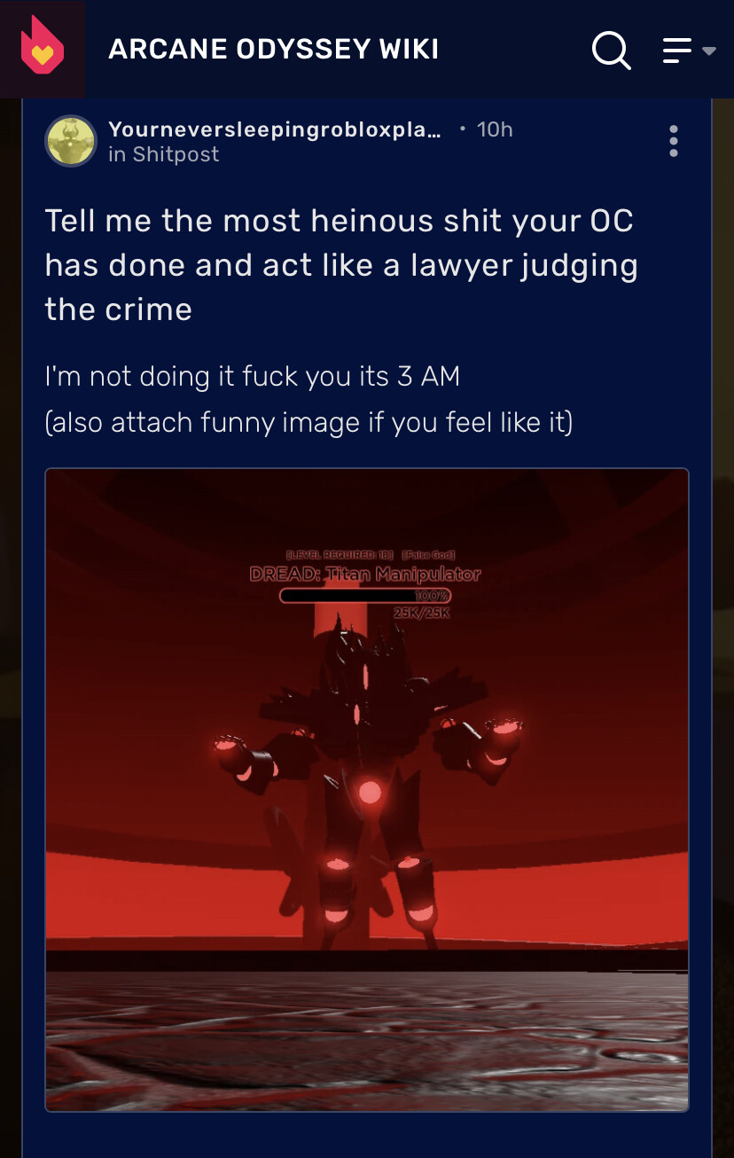Uhhhh, just let the image explain itself - Off Topic - Arcane Odyssey